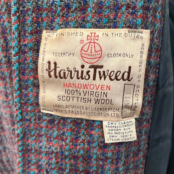 Harris Tweed Jackets & Blazers - Vintage Harris Tweed Multicolor Handwoven Wool Coat